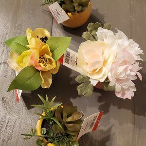 Mini Four pack of Fake plants Set of 4